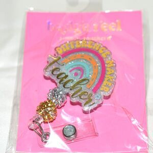NIP Simply Southern Difference Maker Teachers Badge Reel Clip Gift